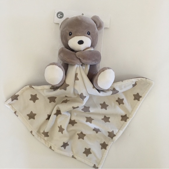 NEW Lovey Security Blanket Soft Baby Toy Little Brown Bear Baby Gift | Rene Rofe - Picture 1 of 7